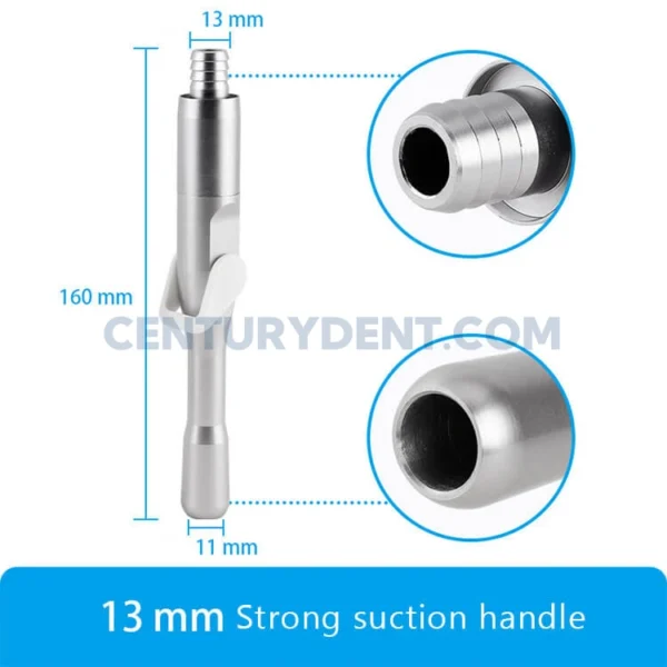 Aluminum dental strong and weak suction handle