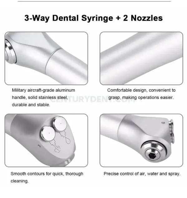 Dental air water 3 way syringe
